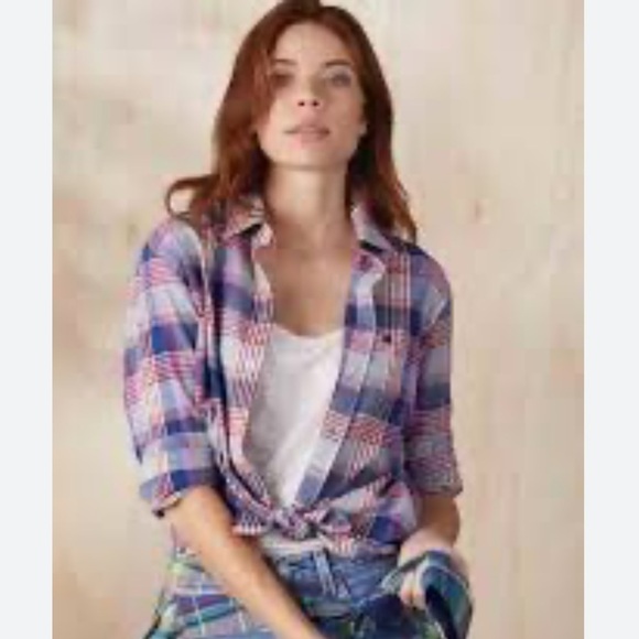 Pendleton Women Seaside Plaid Button Down Shirt Medium - Picture 2 of 12